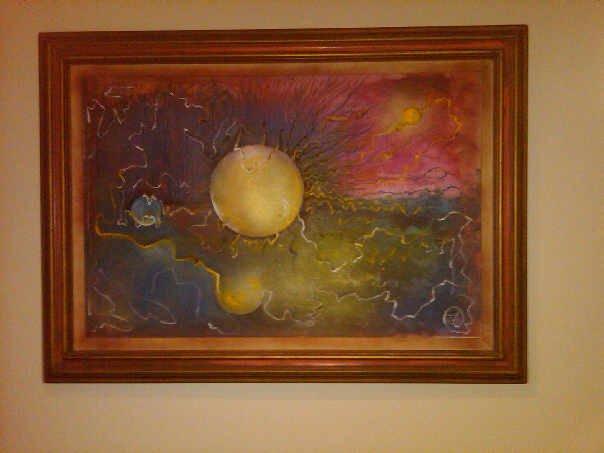 Moonscape painting by David A. Lyons